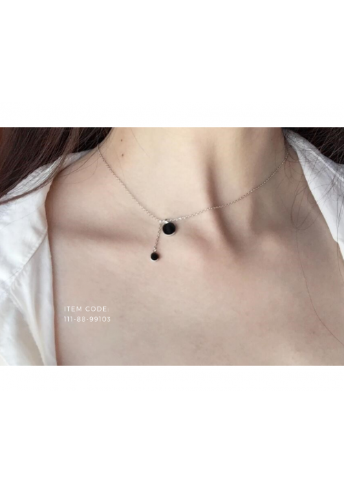 925 Black Round Double Noir Necklace