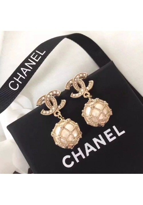 Summer Collection-Chanel Drop Earrings Gold