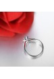 Premium 925 Silver Round Crystal Stone Ring 