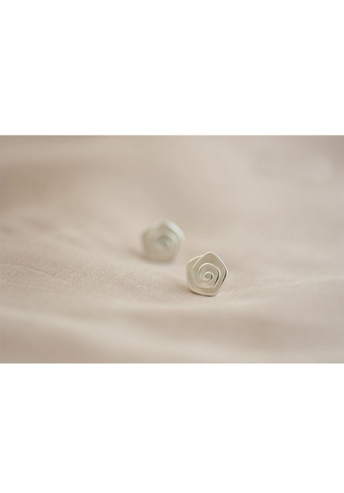 White Rose Edition - 925 Italian Sterling Silver Earrings
