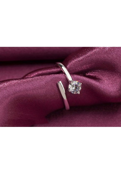 OUT OF STOCK 925 Silver Solitaire Ring - Resizable