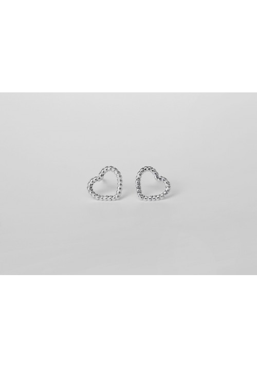 AMORE EDITION - Simple Silver Heart 925 Italian Silver Earrings