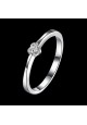 Premium 925 Silver CZ Heart Stone Ring