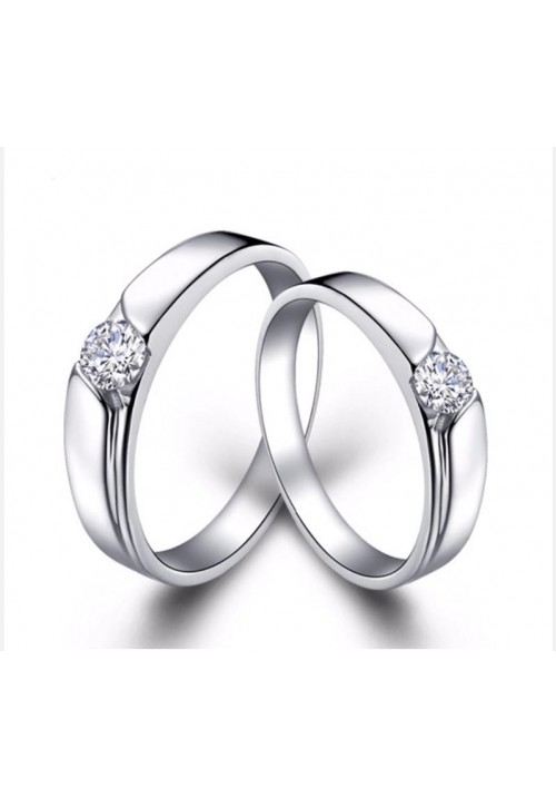 925 Silver Couple Ring Set - Wedding Bands Edition