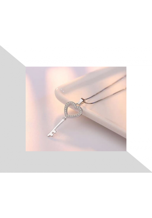 925 Key Pendant Necklace 