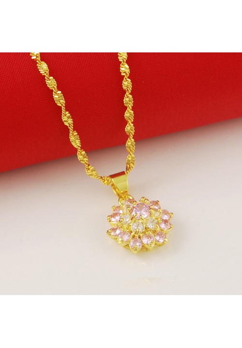 24K SOLID GOLD PLATED NECKLACE - FLOWER EDITION