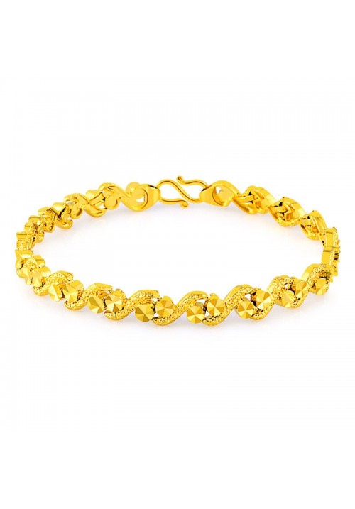 24K Sold Gold Plated Bangle