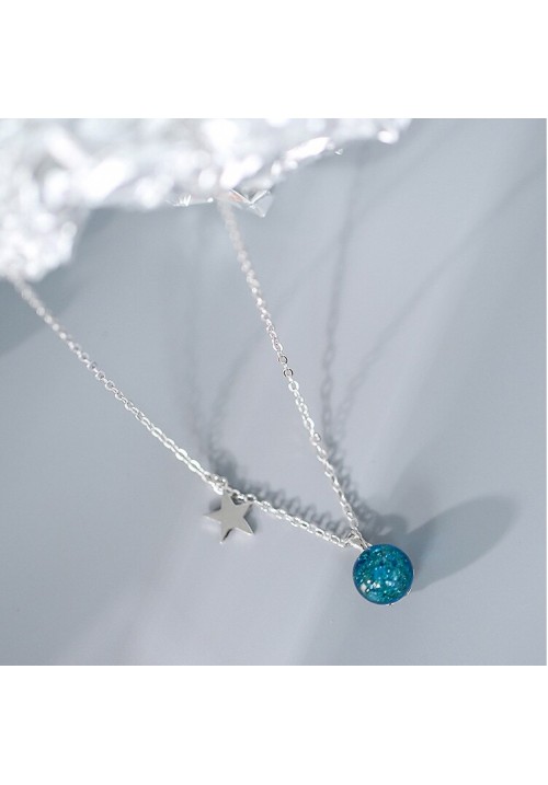 925 BLUE MOON STAR NECKLACE