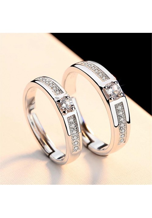 925 Silver Couple Ring Set - Paris Edition