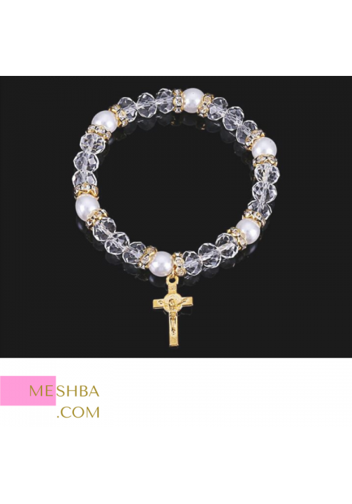 White Gold Pearl Crystal Bracelet  Ornament Edition