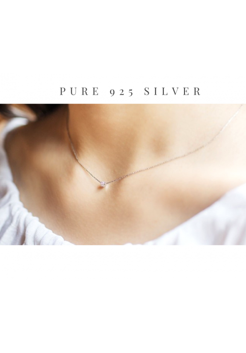 925-Silver Small Ball Necklace-(7786)