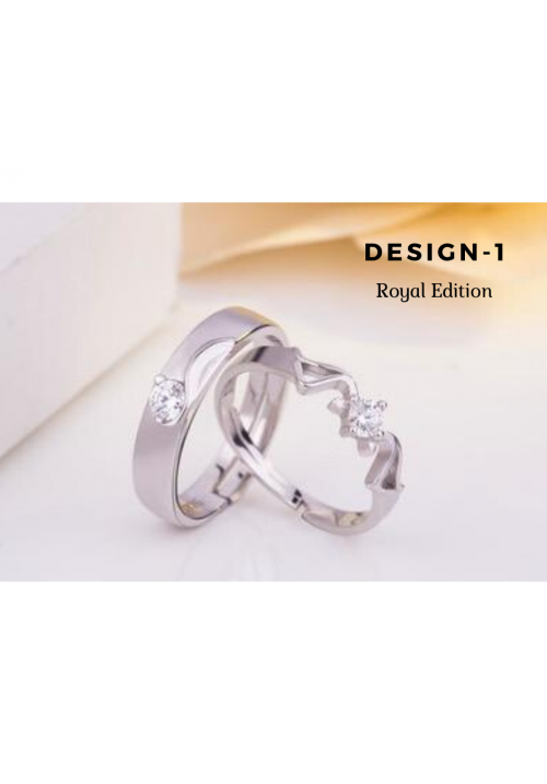 Premium Italian Silver Couple Ring Set